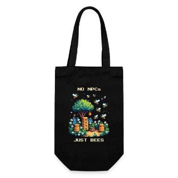 Keine NPCs, nur Bienen | Imkerei & Honig - Geschenkbeutel für Flaschen - Schwarz - Vorne