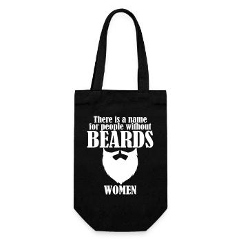 Name For People Without Beards Women - Gift Bag for Bottles - black - Front