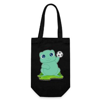 Frosch Handballer Handball Sport - Geschenkbeutel für Flaschen - Schwarz - Vorne