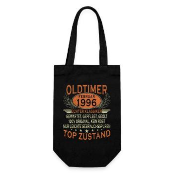 30th Birthday 30 Years February 1996 Vintage Tea - Gift Bag for Bottles - black - Front