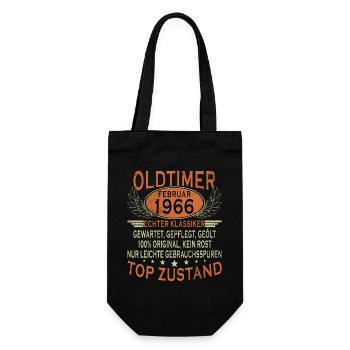 Oldtimer 1966 Jahrgang 60. Geburtstag Geschenk - Geschenkbeutel für Flaschen - Schwarz - Vorne