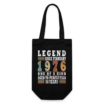 Février 1976 Jubilé 1976 Légendes Février - Sac à bouteille - noir - Devant
