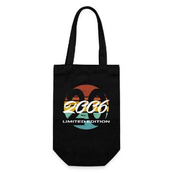 20th Birthday 2006 Gift for Men and Women - Gift Bag for Bottles - black - Front