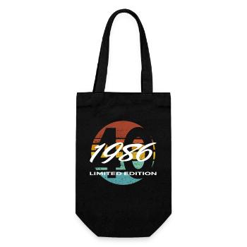 40e anniversaire 1986 cadeau pour hommes et femmes - Sac à bouteille - noir - Devant
