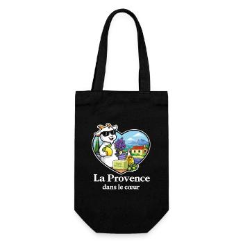 La Provence dans le Cœur Chèvre Lavande Sud France - Sac à bouteille - noir - Devant