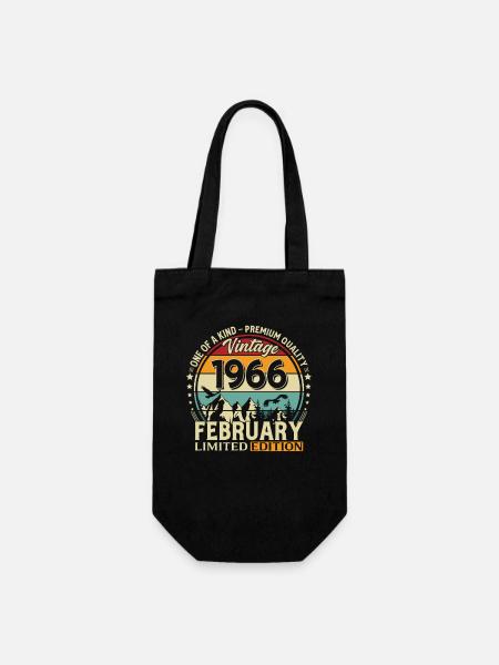 60e anniversaire février 1966 Millésime - Sac à bouteille - noir