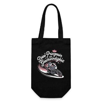 This Princess Loves Speed Motorcycle - Gift Bag for Bottles - black - Front