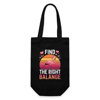 Find The Right Balange Flamingo With Crown Retro - Gift Bag for Bottles - black - Front