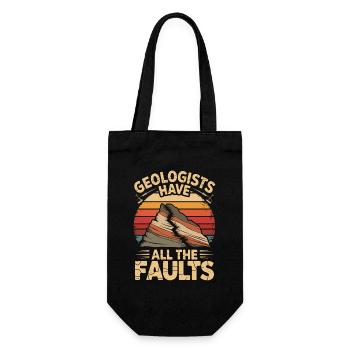 Les géologues ont toutes les failles, géologie étrange - Sac à bouteille - noir - Devant