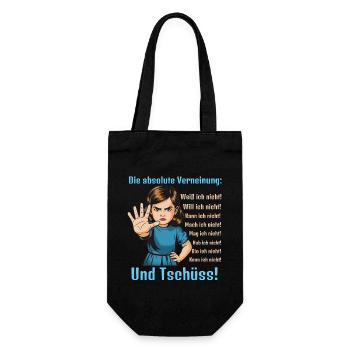 Nein Sagen – Grenzen Setzen - Geschenkbeutel für Flaschen - Schwarz - Vorne