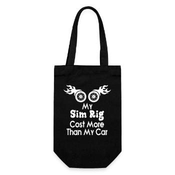 Sim Rig Costs More Than My Car - Gift Bag for Bottles - black - Front