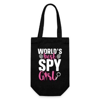 Privatdetektivuniform für Frauen als Privatdetektiv - Geschenkbeutel für Flaschen - Schwarz - Vorne