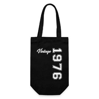 1976 Vintage Retro Geburtstagsgeschenk - Geschenkbeutel für Flaschen - Schwarz - Vorne