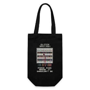 Phase Error Found | Wiring Electrician - Gift Bag for Bottles - black - Front