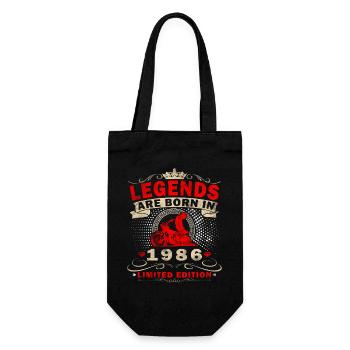 Cadeau du 40e anniversaire Motocycliste 1986 - Sac à bouteille - noir - Devant
