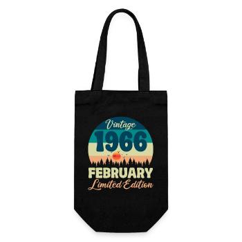 Anniversaire Février 1966 Cadeau Vintage Limited - Sac à bouteille - noir - Devant