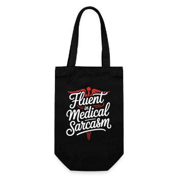 ICU Nurse Fluent In Medical Sarcasm Rapid Response - Gift Bag for Bottles - black - Front
