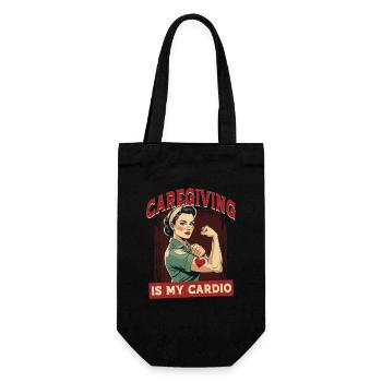 Nurse, geriatric care - Gift Bag for Bottles - black - Front
