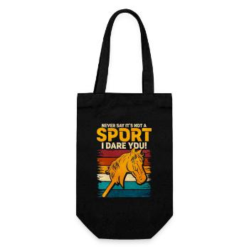 Horse Dare Retro Sport Hobby Horsing - Gift Bag for Bottles - black - Front