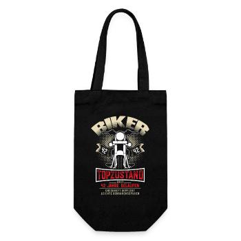 42nd Birthday Motorcyclist Motorcycle - Gift Bag for Bottles - black - Front