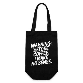 Avant le café, je n’ai aucun sens dans l’humour professionnel - Sac à bouteille - noir - Devant