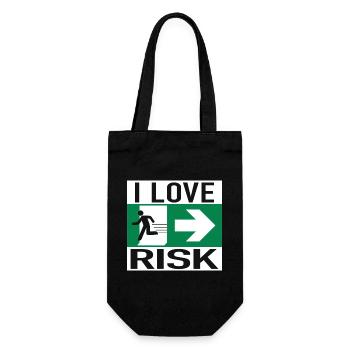 RISQUE D’AMOUR – Le courage commence par un pas - Sac à bouteille - noir - Devant