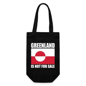 Greenland Is Not For Sale - Geschenkbeutel für Flaschen - Schwarz - Vorne