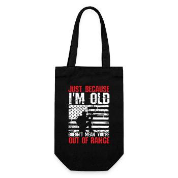 Old But Not Out Of Range - Geschenkbeutel für Flaschen - Schwarz - Vorne