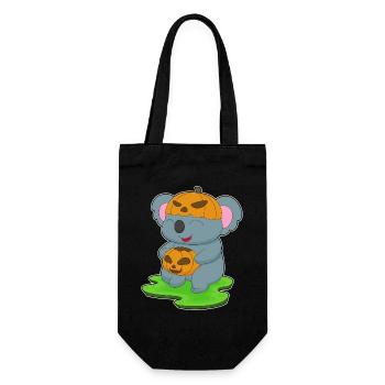 Koala Halloween Pumpkin - Sac à bouteille - noir - Devant