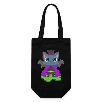 Bat Halloween Bat - Gift Bag for Bottles - black - Front