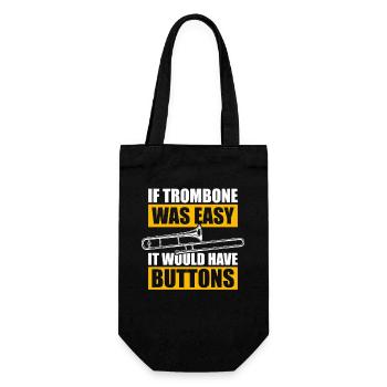 Si le trombone était facile, tromboniste - Sac à bouteille - noir - Devant