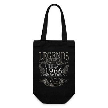 Anniversaire février 1966 Cadeau Vintage Limited - Sac à bouteille - noir - Devant