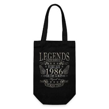 Anniversaire février 1986 Cadeau Vintage Limited - Sac à bouteille - noir - Devant