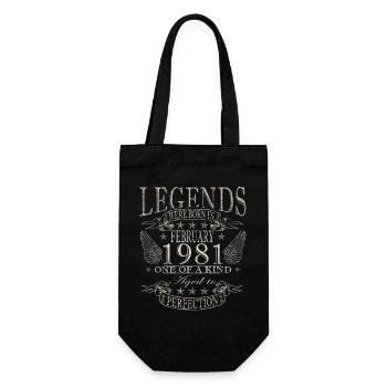 45e anniversaire février 1981 Millésime Vintage - Sac à bouteille - noir - Devant