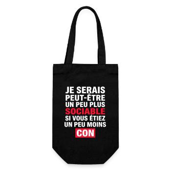 I might be a little more sociable - Gift Bag for Bottles - black - Front