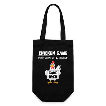 Chicken Game Over – Don't Look - Gift Bag for Bottles - black - Front