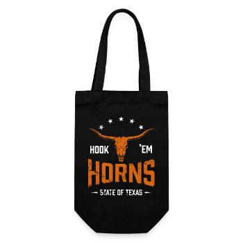 Texas Longhorn Hörner Design - Geschenkbeutel für Flaschen - Schwarz - Vorne