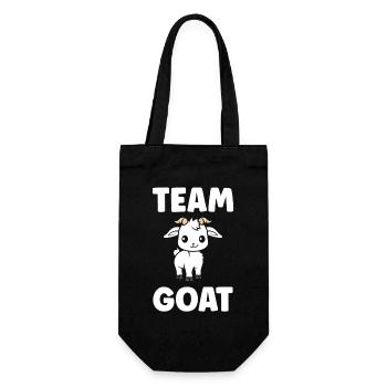 Team Goat Cute Illustration - Gift Bag for Bottles - black - Front