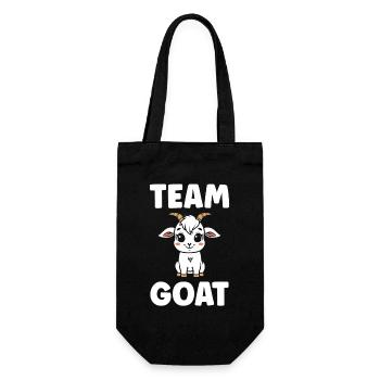 Team Goat Goat Cartoon - Gift Bag for Bottles - black - Front