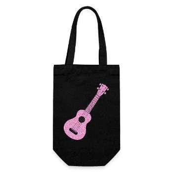 Hawaiian Ukulele Uke Diamonds - Geschenkbeutel für Flaschen - Schwarz - Vorne