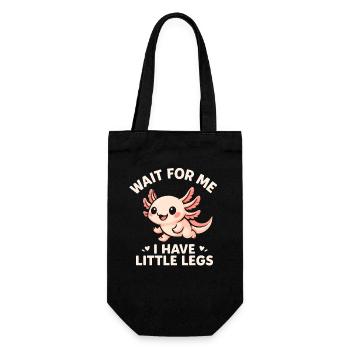 Axolotl disant un mème Humour Petites jambes drôles - Sac à bouteille - noir - Devant