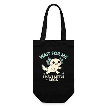 Axolotl disant un mème Humour Petites jambes drôles - Sac à bouteille - noir - Devant