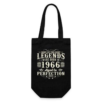 1966 Vintage Retro Geburtstagsgeschenk - Geschenkbeutel für Flaschen - Schwarz - Vorne