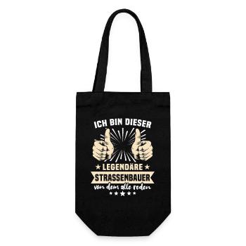 Road builder sayings - Gift Bag for Bottles - black - Front