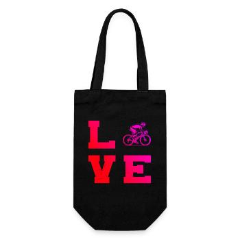Clear road bike message - Gift Bag for Bottles - black - Front