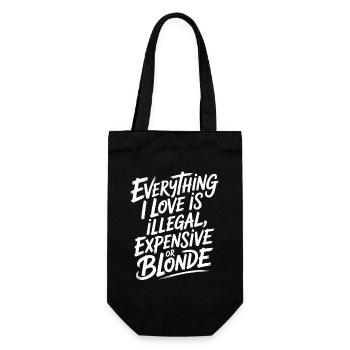 Tout ce que j’aime Illégalement, hommes blonds chers - Sac à bouteille - noir - Devant