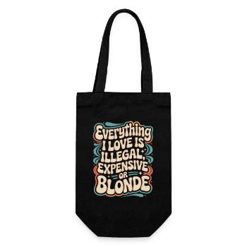 Tout ce que j’aime Illégalement, hommes blonds chers - Sac à bouteille - noir - Devant