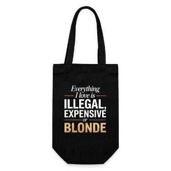 Tout ce que j’aime Illégalement, hommes blonds chers - Sac à bouteille - noir - Devant