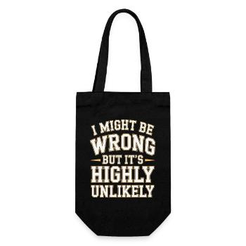 Je peux me tromper mais c’est un je-sais-tout très improbable - Sac à bouteille - noir - Devant