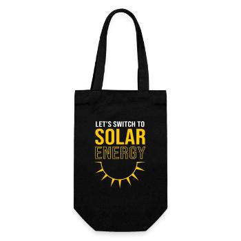 Solar Photovoltaic Solar Cell Renewable Energy - Gift Bag for Bottles - black - Front